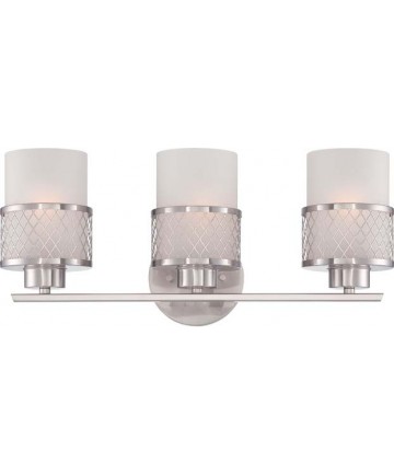 Nuvo 60/4683 Nuvo Lighting Fusion 3 Light Vanity Frosted Glass Brushed Nickel