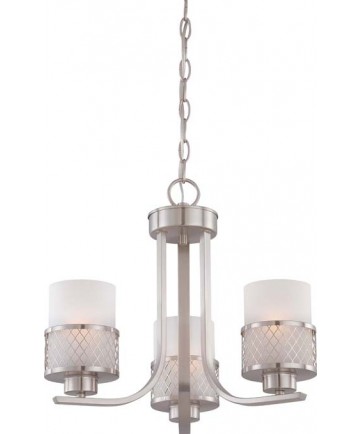 Nuvo Lighting 60/4687 Fusion 3 Light Chandelier with Frosted Glass