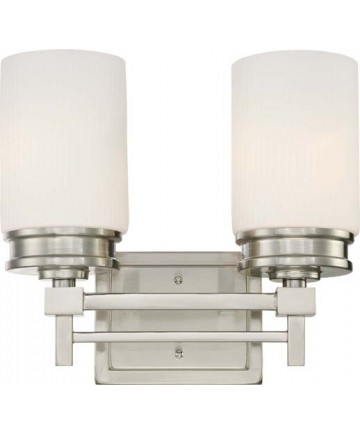 Nuvo Lighting 60/4702 Wright 2 Light Vanity Fixture with Satin White Glass