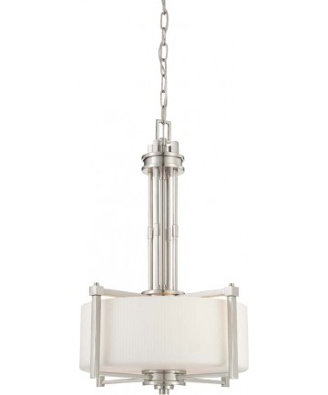 Nuvo Lighting 60/4706 Wright 3 Light Pendant with Satin White Glass