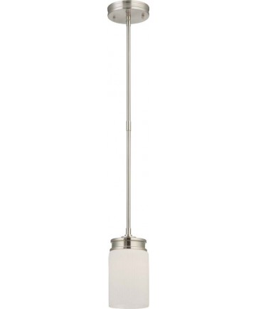 Nuvo Lighting 60/4708 Wright 1 Light Mini Pendant with Satin White Glass