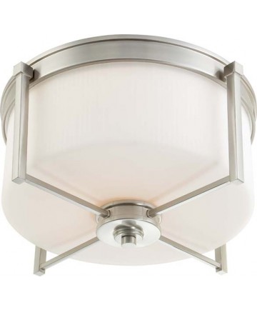 Nuvo Lighting 60/4712 Wright 3 Light Large Flush Fixture with Satin White Glass