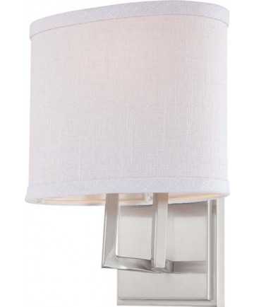 Nuvo Lighting 60/4751 Gemini 1 Light Vanity Fixture with Slate Gray Fabric Shade