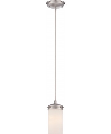 Nuvo Lighting 60/485 Polaris ES 1 Light Mini Pendant- w/ White Opal