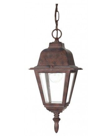 Nuvo Lighting 60/488 Briton 1 Light 10 inch Hanging Lantern with Clear Glass