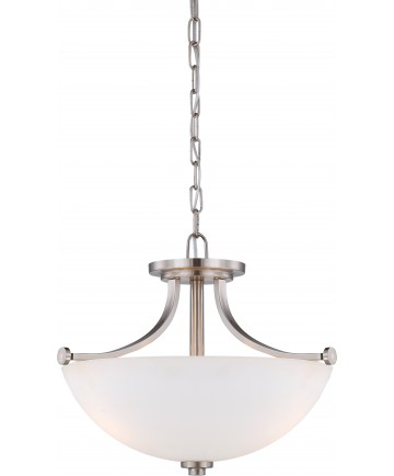 Nuvo Lighting 60/5017 Bentley 3 Light Semi Flush with Frosted Glass
