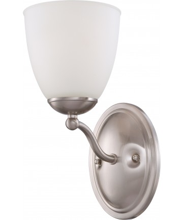 Nuvo Lighting 60/5031 Patton 1 Light Vanity Fixture with Frosted Glass