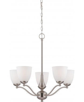 Nuvo Lighting 60/5035 Patton 5 Light Chandelier (Arms Up) with Frosted