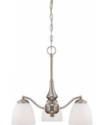 Nuvo Lighting 60/5042 Patton 3 Light Chandelier (Arms Down) with