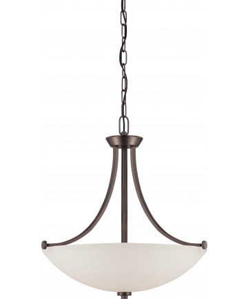 Nuvo Lighting 60/5116 Bentley 3 Light Pendant with Frosted Glass