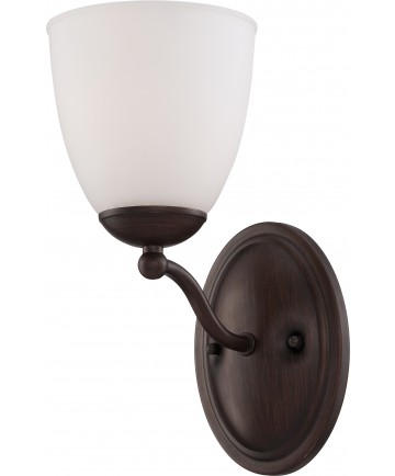 Nuvo Lighting 60/5131 Patton 1 Light Vanity Fixture with Frosted Glass