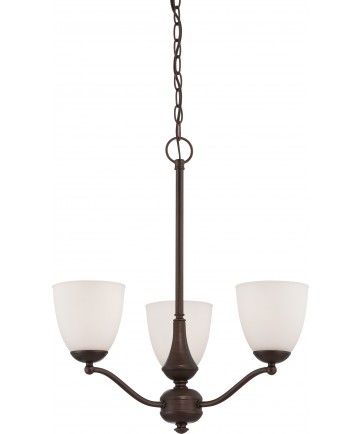 Nuvo Lighting 60/5136 Patton 3 Light Chandelier (Arms Up) with Frosted