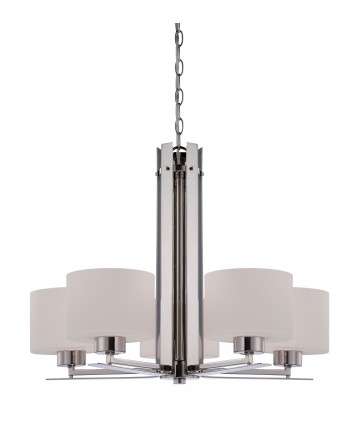 Nuvo Lighting 60/5205 Parallel 5 Light Chandelier with Etched Opal