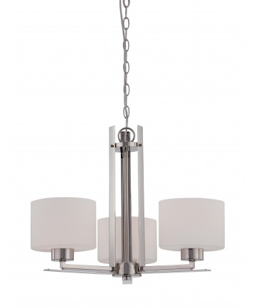 Nuvo Lighting 60/5206 Parallel 3 Light Chandelier with Etched Opal