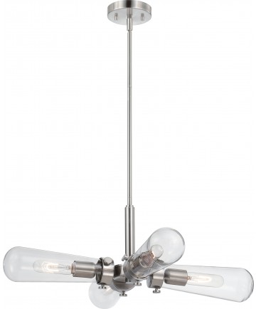 Nuvo Lighting 60/5264 Beaker 4 Light Hanging Fixture with Clear Glass