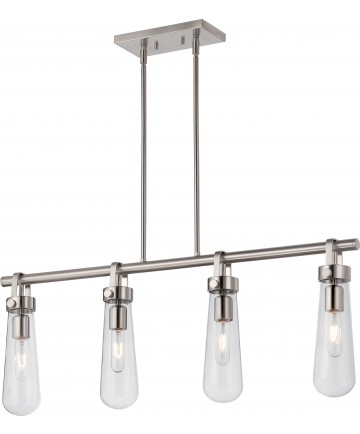 Nuvo Lighting 60/5265 Beaker 4 Light Trestle Fixture with Clear Glass