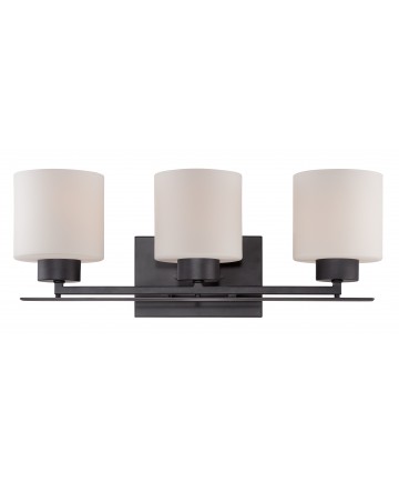 Nuvo Lighting 60/5303 Parallel 3 Light Vanity Fixture with Etched Opal