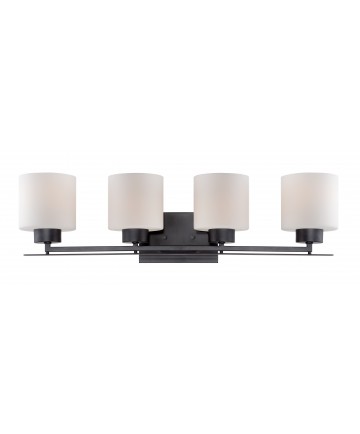 Nuvo Lighting 60/5304 Parallel 4 Light Vanity Fixture with Etched Opal