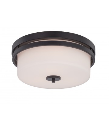 Nuvo Lighting 60/5307 Parallel 3 Light Flush Fixture with Etched Opal
