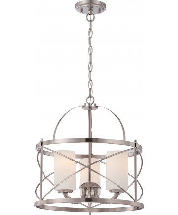 Nuvo Lighting 60/5333 Ginger 3 Light Pendant with Etched Opal Glass