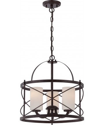 Nuvo Lighting 60/5337 Ginger 3 Light Pendant with Etched Opal Glass