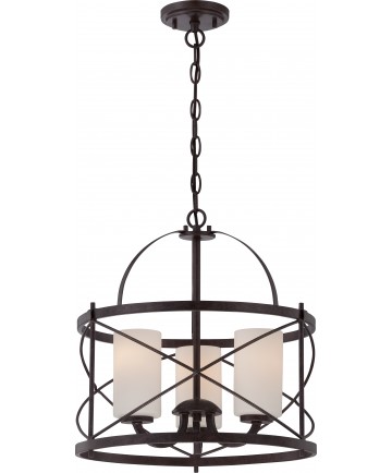 Nuvo Lighting 60/5337 Ginger 3 Light Pendant with Etched Opal Glass