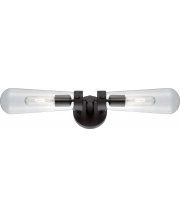 Nuvo Lighting 60/5363 Beaker 2 Light Wall Sconce with Clear Glass