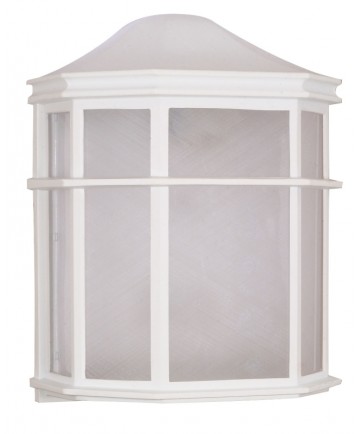 Nuvo Lighting 60/537 1 Light 10 inch Cage Lantern Wall Fixture Die Cast, Linen Acrylic Lens