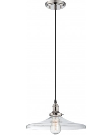 Nuvo Lighting 60/5407 Vintage 1 Light Pendant with Clear Glass Vintage