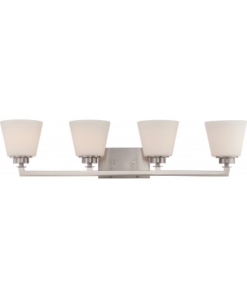 Nuvo Lighting 60/5454 Mobili 4 Light Vanity Fixture with Satin White