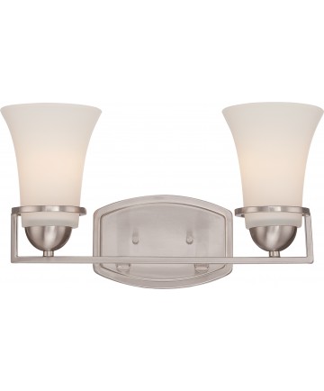 Nuvo Lighting 60/5482 Neval 2 Light Vanity Fixture with Satin White