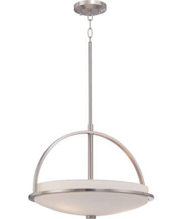 Nuvo Lighting 60/5487 Neval 3 Light Pendant with Satin White Glass
