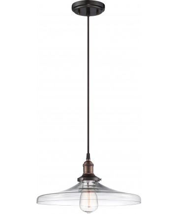 Nuvo Lighting 60/5507 Vintage 1 Light Pendant with Clear Glass Vintage