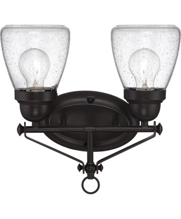 Nuvo Lighting 60/5542 Laurel 2 Light Vanity Fixture with Clear Seeded