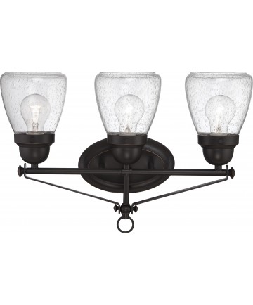 Nuvo Lighting 60/5543 Laurel 3 Light Vanity Fixture with Clear Seeded