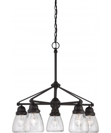 Nuvo Lighting 60/5545 Laurel 5 Light Chandelier with Clear Seeded