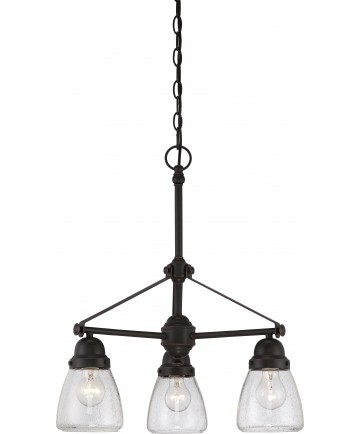 Nuvo Lighting 60/5546 Laurel 3 Light Chandelier with Clear Seeded