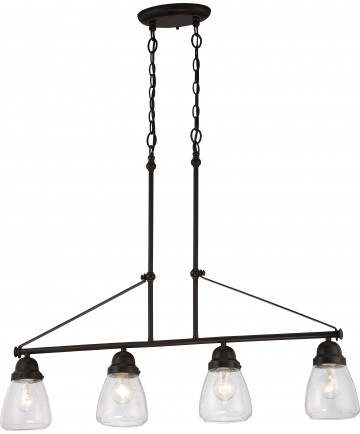 Nuvo Lighting 60/5548 Laurel 4 Light Trestle with Clear Seeded Glass