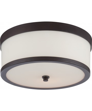 Nuvo Lighting 60/5576 Celine 2 Light Flush Fixture with Etched Opal