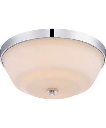 Nuvo Lighting 60/5804 Willow 2 Light Flush Fixture with White Glass