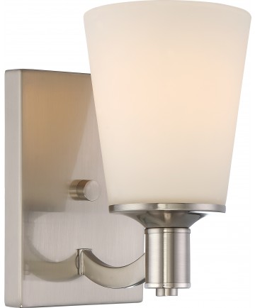 Nuvo Lighting 60/5821 Laguna 1 Light Vanity with White Glass