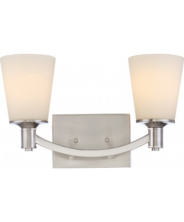 Nuvo Lighting 60/5822 Laguna 2 Light Vanity with White Glass