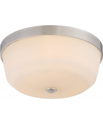 Nuvo Lighting 60/5824 Laguna 3 Light Flush Fixture with White Glass