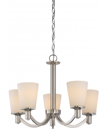 Nuvo Lighting 60/5825 Laguna 5 Light Hanging Fixture with White Glass