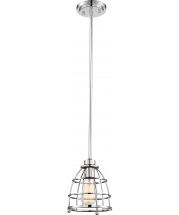 Nuvo Lighting 60/5837 Maxx 1 Light Small Caged Pendant with 60w
