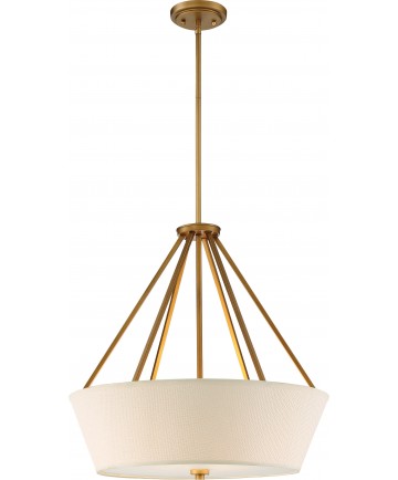 Nuvo Lighting 60/5841 4 Light Seneca 22" Pendant Natural Brass Finish