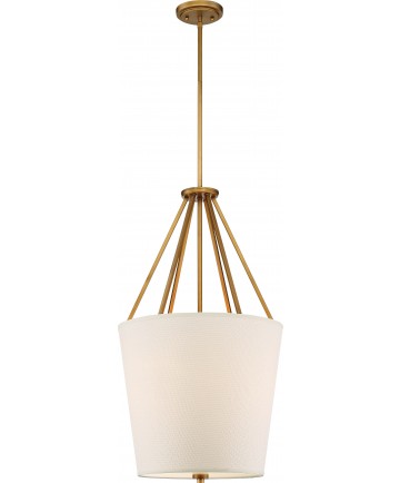 Nuvo Lighting 60/5844 3 Light Seneca 17" Pendant Natural Brass Finish