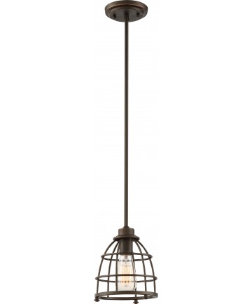 Nuvo Lighting 60/5847 Maxx 1 Light Small Caged Pendant with 60w