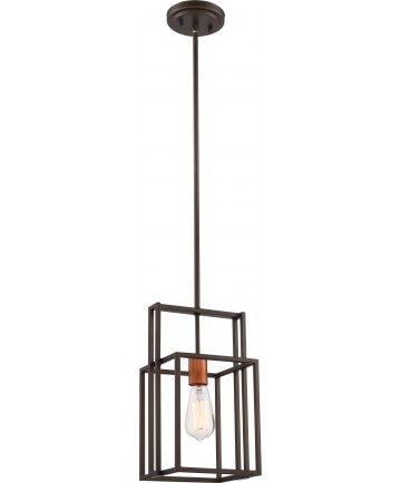 Nuvo Lighting 60/5855 Lake 1 Light Mini Pendant Bronze with Copper