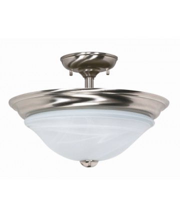 Nuvo Lighting 60/589 Triumph 2 Light 16 inch Semi-Flush with Sculptured Glass Shades